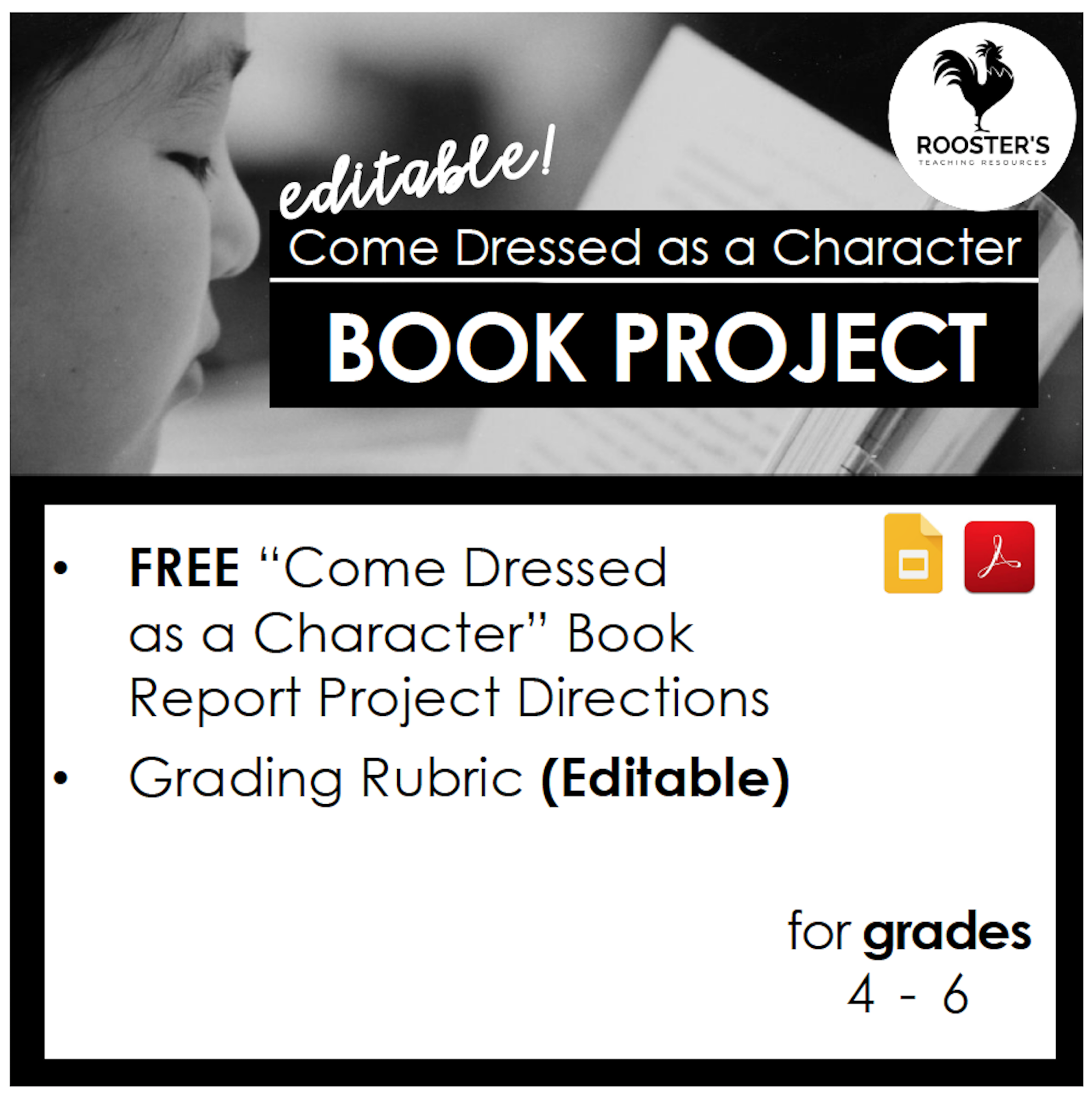 educational costumes book report project